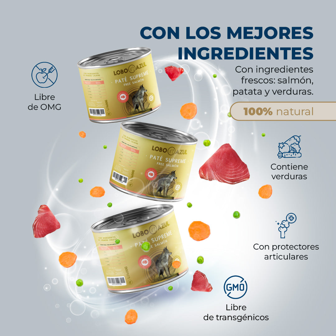 Salmão grátis para paté supremo