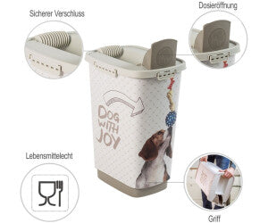 Recipiente de comida de 10–12 kg de ração + conjunto de colheres