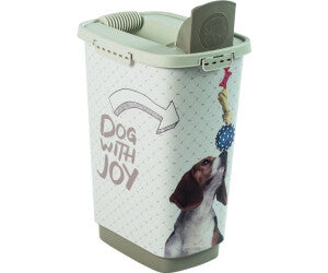 Recipiente de comida de 10–12 kg de ração + conjunto de colheres
