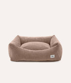 Cama de cachorro de veludo bege, Snozy